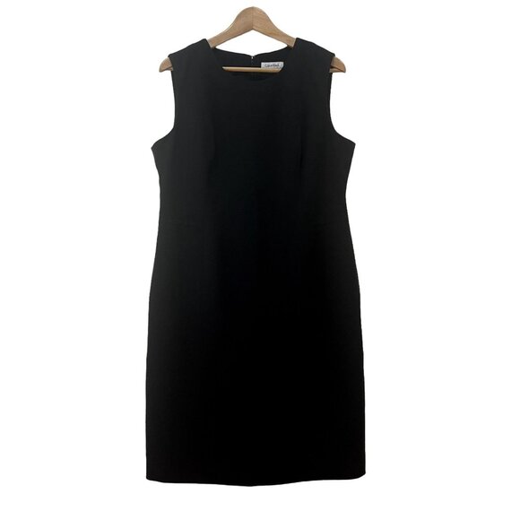 Calvin Klein Little Black Sleeveless Evening Dress sz 14 - Picture 1 of 4